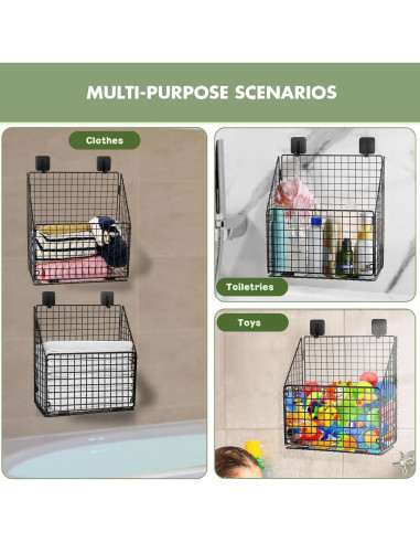 Organizador de Juguetes de Baño Plegable Greentainer Negro