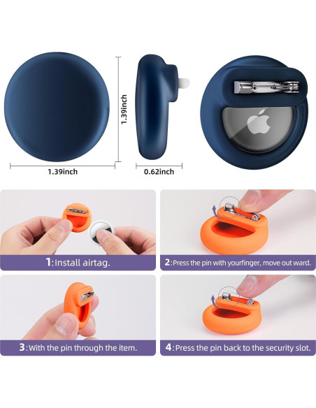 Funda Oculta para AirTag 4 Pack FlyCoco - Silicona Ligera Funda Oculta para AirTag 4 Pack FlyCoco - Silicona Ligera