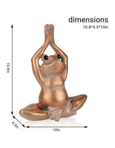 Estatua de Rana de Yoga KrcaJeo 27.9 cm Decoración Zen
