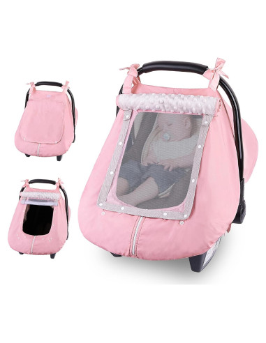 Funda para Asiento de Coche Bebé FIOBEE Rosa Impermeable