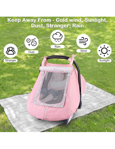 Funda para Asiento de Coche Bebé FIOBEE Rosa Impermeable
