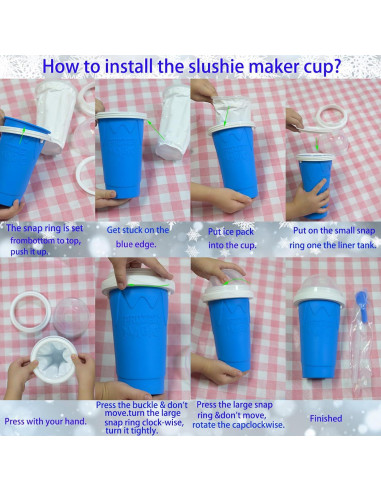 Taza Hacedora de Slushy Fopudy Azul 296 ml Silicona