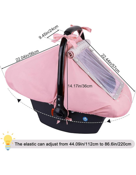 Funda para Asiento de Coche Bebé FIOBEE Rosa Impermeable Funda para Asiento de Coche Bebé FIOBEE Rosa Impermeable