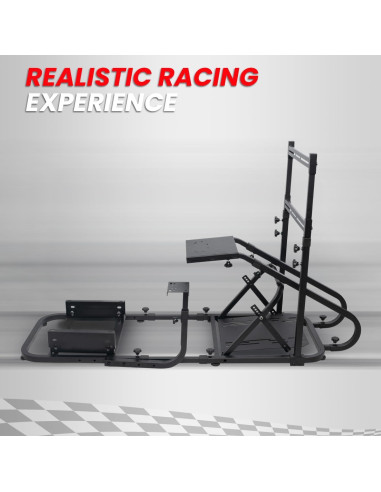 Cockpit Simulador de Carreras Jiabeir con Soporte Ajustable