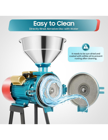 Molino de Grano Eléctrico ZBXGJKSY 3000W Ajustable 70kg/h Molino de Grano Eléctrico ZBXGJKSY 3000W Ajustable 70kg/h