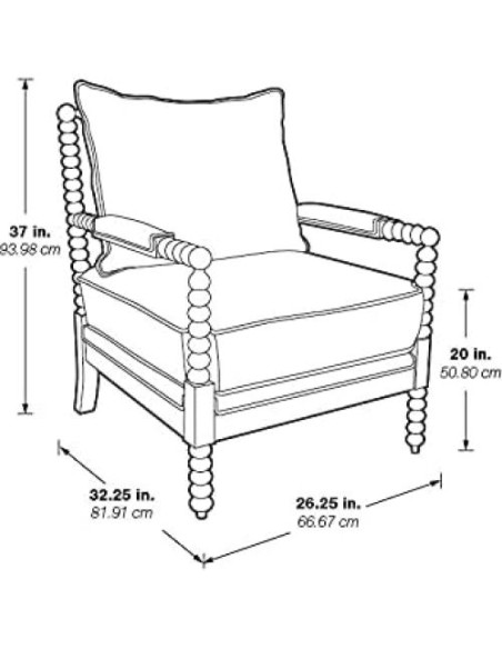 Silla de Acento OSP Home Furnishings Fletcher Azul Marino Silla de Acento OSP Home Furnishings Fletcher Azul Marino