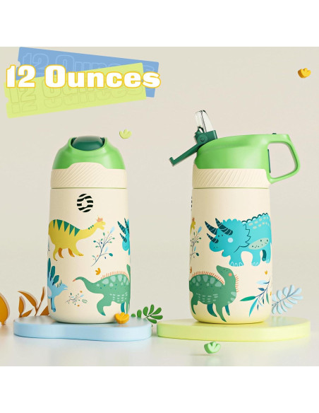 Botella de Agua Fjbottle 354 ml Aislada Dinosaurio Niños Botella de Agua Fjbottle 354 ml Aislada Dinosaurio Niños