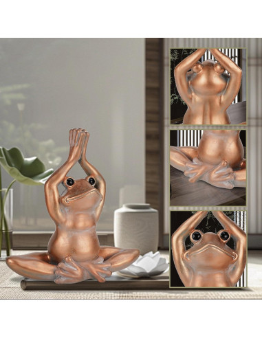 Estatua de Rana de Yoga KrcaJeo 27.9 cm Decoración Zen
