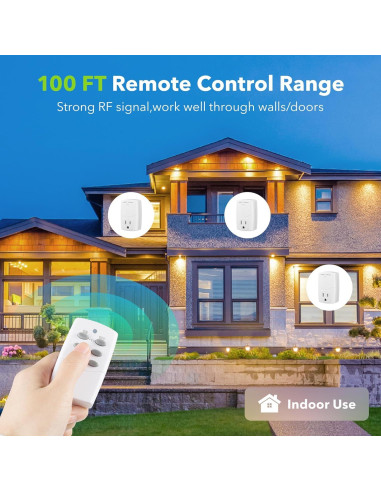 Enchufe Control Remoto BN-LINK 3 Enchufes 1250W Blanco