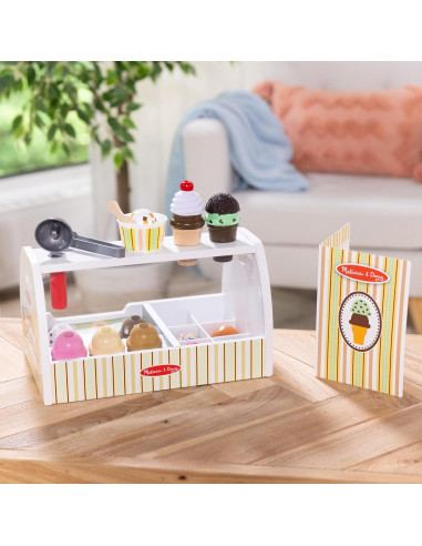 Mostrador de Helados de Madera Melissa & Doug 28 Piezas