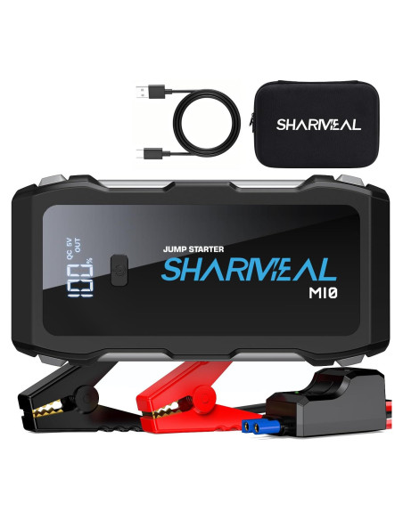 Arrancador de Batería Sharmeal M10-HH-5000A 12V 5000A USB Arrancador de Batería Sharmeal M10-HH-5000A 12V 5000A USB