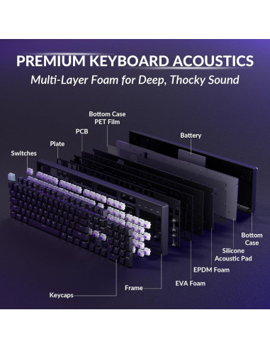 Teclado Gaming Inalámbrico Keychron K10 HE RGB 2.4GHz/Bluetooth