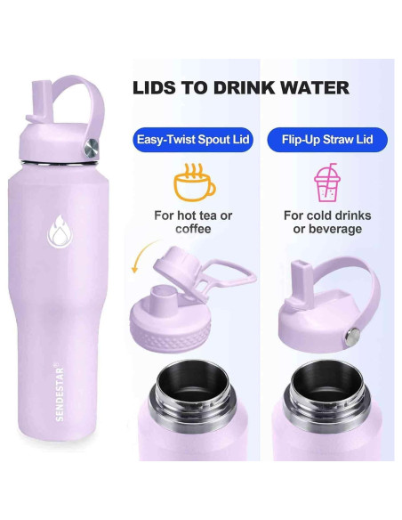 Botella de Agua SENDESTAR 946ml Acero Inoxidable Aislada Botella de Agua SENDESTAR 946ml Acero Inoxidable Aislada