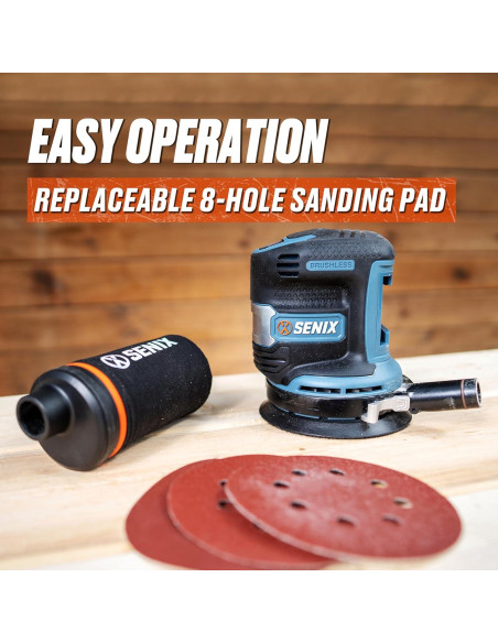 Lijadora Orbital SENIX 20V, 5 Pulgadas, 3 Velocidades, Sin Batería Lijadora Orbital SENIX 20V, 5 Pulgadas, 3 Velocidades, Sin Batería