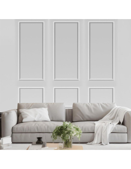 Kit de Moldura de Pared Autoadhesiva Pangda 3D 3 Set 137x61 cm Kit de Moldura de Pared Autoadhesiva Pangda 3D 3 Set 137x61 cm
