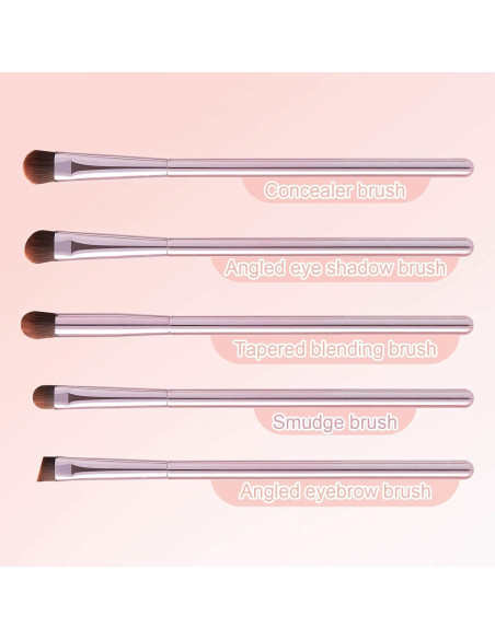 Juego de 5 Pinceles de Maquillaje DEXINYUE para Ojos Juego de 5 Pinceles de Maquillaje DEXINYUE para Ojos