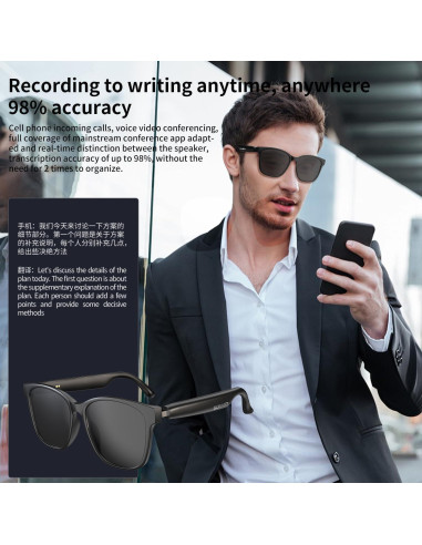 Gafas de Traducción Inalámbricas SOBAST G1 AI 110+ Idiomas