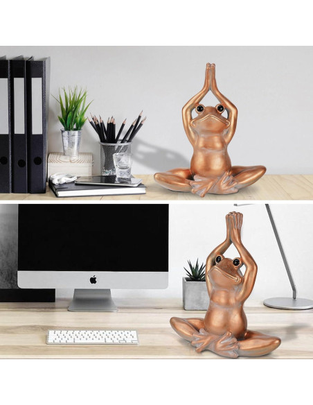 Estatua de Rana de Yoga KrcaJeo 27.9 cm Decoración Zen Estatua de Rana de Yoga KrcaJeo 27.9 cm Decoración Zen