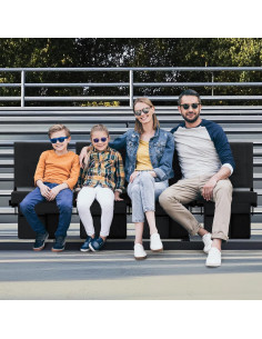 Asiento de Estadio Plegable Aliphon con Respaldo y Cojín - 2 Piezas 2