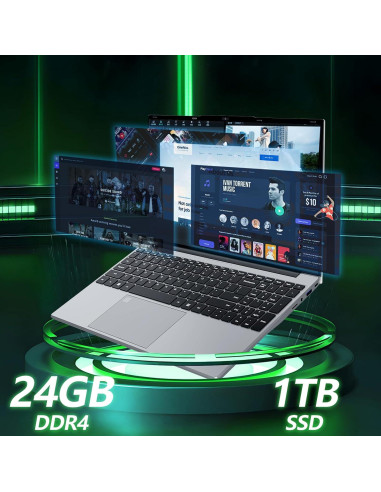 Laptop para Juegos AVENKA UL153, 15.6" FHD, 24GB RAM, 1TB SSD