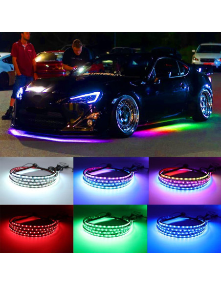 Luces LED Underglow DREAMIZER, 6 Tiras RGB 12V Impermeables Luces LED Underglow DREAMIZER, 6 Tiras RGB 12V Impermeables