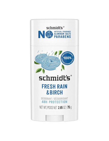 Desodorante Vegano Schmidt's Lluvia Fresca 75 g Sin Aluminio