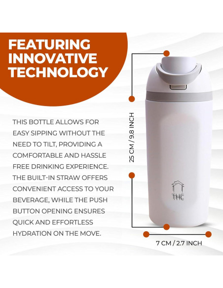 Botella de Agua THC 591 ml Acero Inoxidable Doble Pared Botella de Agua THC 591 ml Acero Inoxidable Doble Pared
