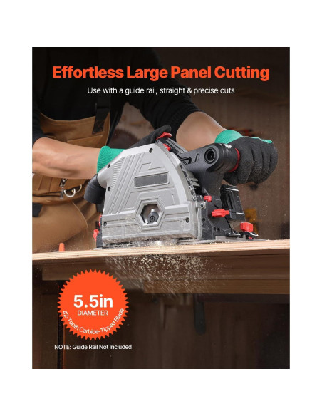 Sierra de Inmersión Inalámbrica Happybuy 20V 5.5" 4Ah Sierra de Inmersión Inalámbrica Happybuy 20V 5.5" 4Ah