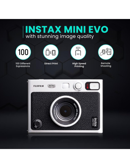 Cámara Instantánea Híbrida Fujifilm INSTAX Mini EVO + Accesorios Cámara Instantánea Híbrida Fujifilm INSTAX Mini EVO + Accesorios