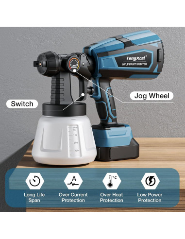 Pulverizador de Pintura Inalámbrico TengXcel 200W 1000ml