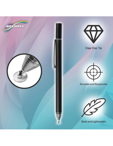 Stylus Pen BoxWave para Peloton Row - Capacitivo Preciso Negro