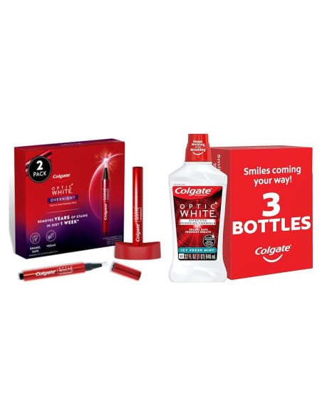 Bolígrafo Blanqueador de Dientes Colgate Optic White 2 Unidades Bolígrafo Blanqueador de Dientes Colgate Optic White 2 Unidades