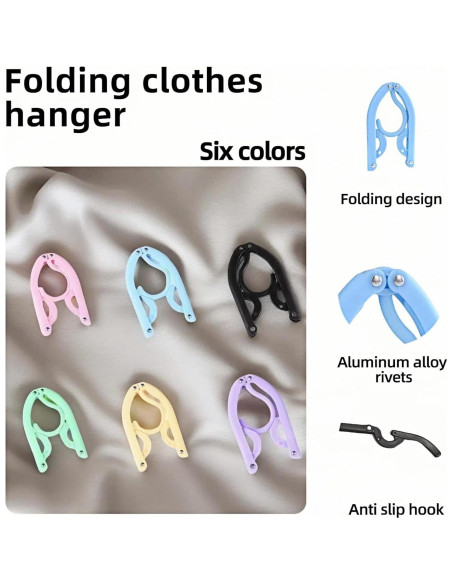 Pack de 6 Perchas Plegables Chinshwehaw Antideslizantes Pack de 6 Perchas Plegables Chinshwehaw Antideslizantes