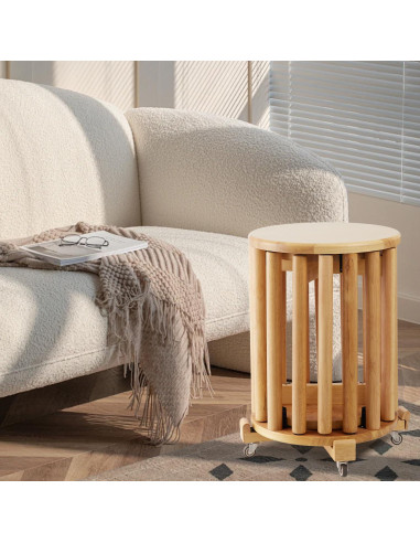 Juego de 4 Taburetes Apilables Rise Torrent Madera Natural