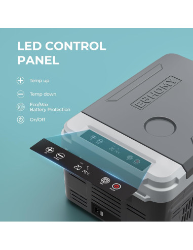 Refrigerador Portátil EUHOMY 12V 10L Control APP -20C a 20C