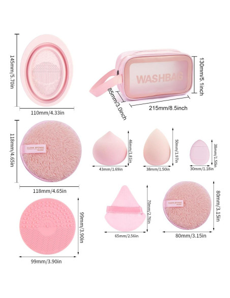 Juego de Brochas de Maquillaje MAANGE 49 Piezas Rosa Juego de Brochas de Maquillaje MAANGE 49 Piezas Rosa