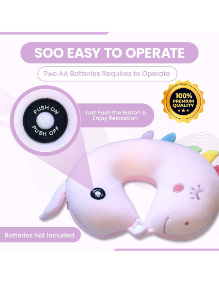 Almohada de Cuello Vibrante SENSORY4U Unicornio - Felpa Suave Almohada de Cuello Vibrante SENSORY4U Unicornio - Felpa Suave