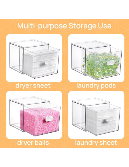 Vtopmart 2 Cajones Apilables para Almacenamiento de Lavandería Vtopmart 2 Cajones Apilables para Almacenamiento de Lavandería