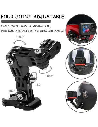 Kit de Montaje para Casco de Motocicleta SRUIM - GoPro, DJI, Insta360