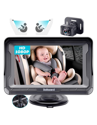 Cámara de Coche para Bebés DoHonest 1080P HD con Visión Nocturna