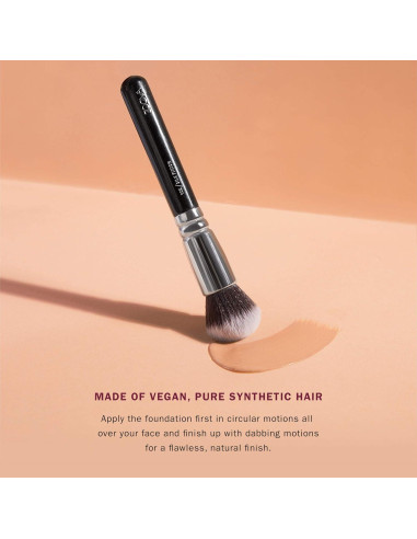 Pincel de Maquillaje ZOEVA 102 Silk Finish - Vegano