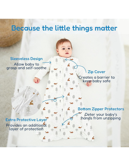 Saco de Sueño TotAha 3-Pack 6-12 Meses 0.5 TOG Unisex Saco de Sueño TotAha 3-Pack 6-12 Meses 0.5 TOG Unisex