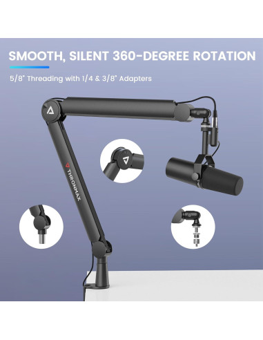 Soporte de Micrófono Thronmax S8 Brazo Boom Ajustable Metal