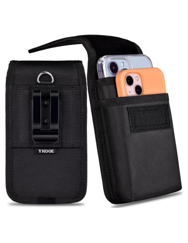 Funda Doble Resistente ykooe para iPhone y Samsung - Negro