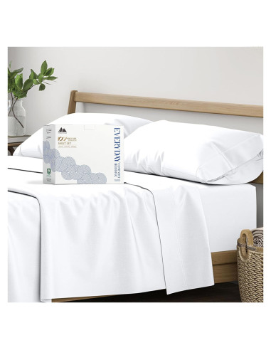 Juego de Sábanas Queen Mayfair Linen 100% Algodón Orgánico 4 Piezas