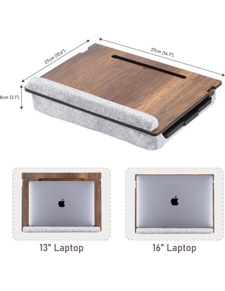 Bandeja para Laptop Ajustable Vigo Wood Nuez 37x27cm Bandeja para Laptop Ajustable Vigo Wood Nuez 37x27cm
