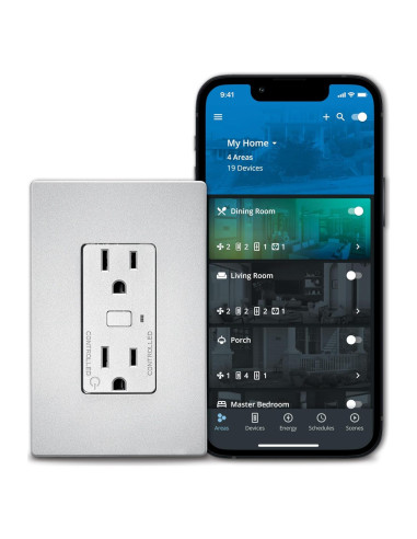 Enchufe Inteligente Wi-Fi Eaton EWFTRCR15 Granito Plateado