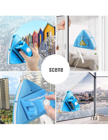 Limpiador de Ventanas Magnético KOKITEA Doble Cara 12.45cm Azul