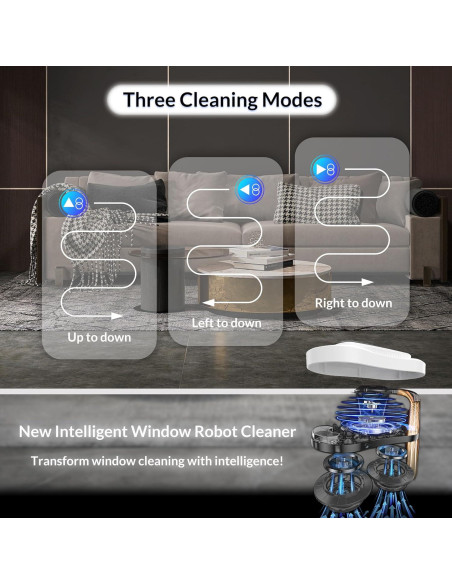 Robot Limpiador de Ventanas Automático ESFC YW160, 3000Pa Robot Limpiador de Ventanas Automático ESFC YW160, 3000Pa