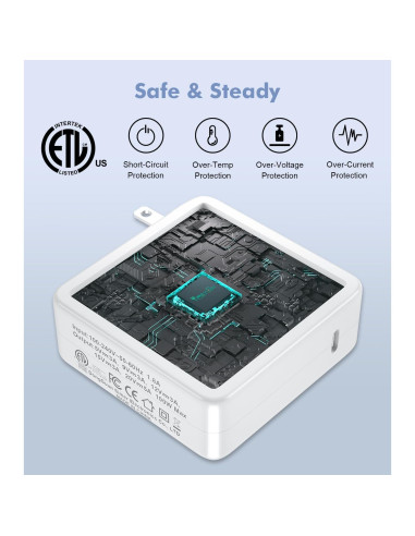 Cargador USB C 100W Yenyoh para Laptop y Tableta - Carga Rápida